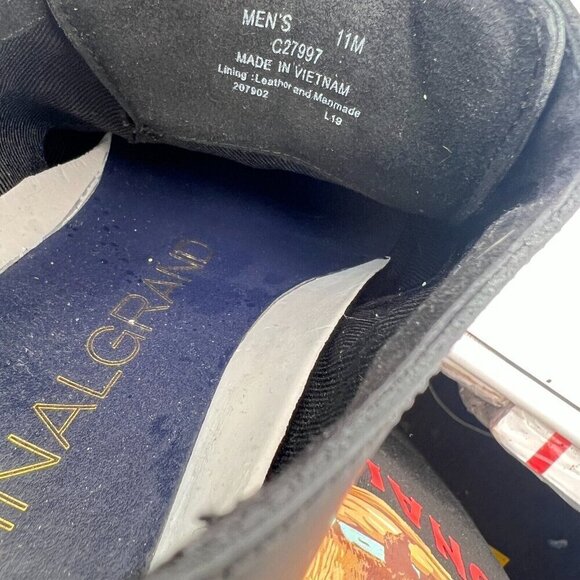 Cole Haan Original Grand Men Size 11M C27997 Dark Grey Black Leather Shoes - Picture 14 of 16